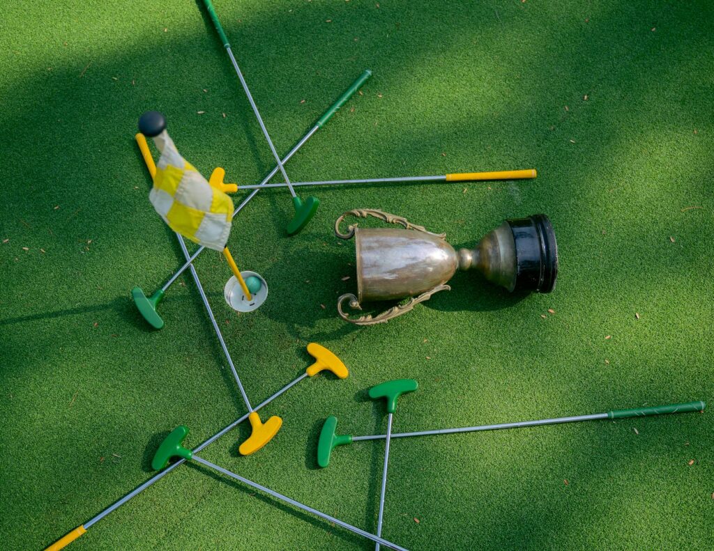 A map of Dungeness highlighting key golf tournament locations — Dungeness golf tournaments