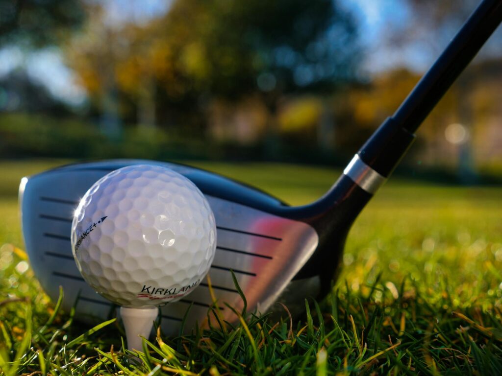 Close-up of the clubface of a budget golf driver showing its technology. — best golf drivers under 300