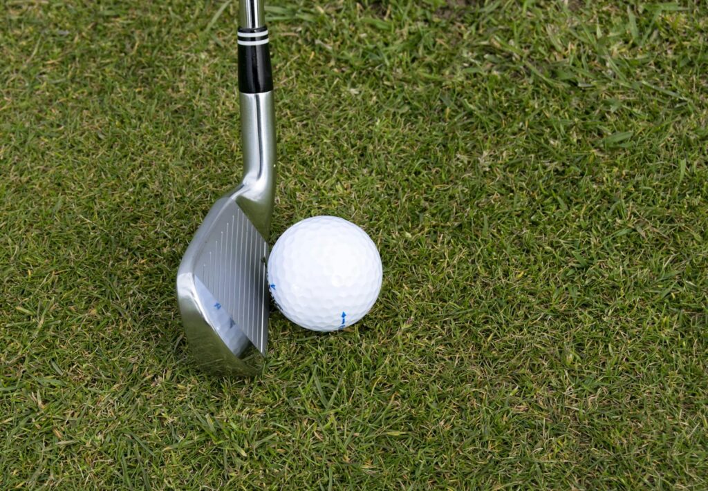 A close-up shot of a golf club's face showing its forgiving design. — best beginner golf clubs