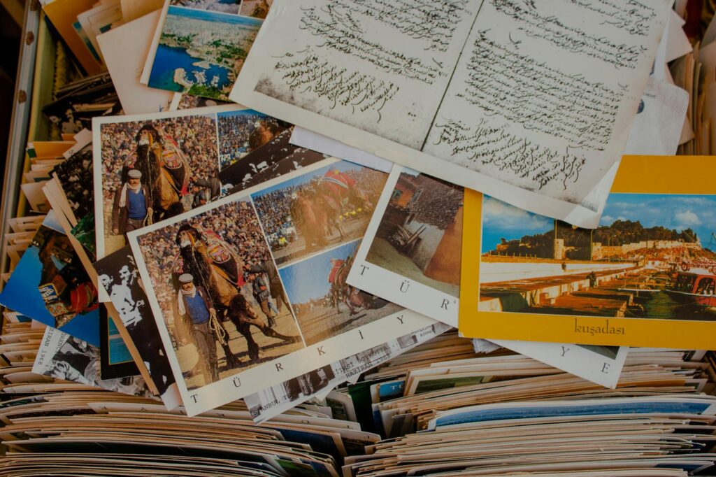 A collage of memorabilia and artifacts related to golf traditions Dungeness, emphasizing the cultural heritage of the spor…