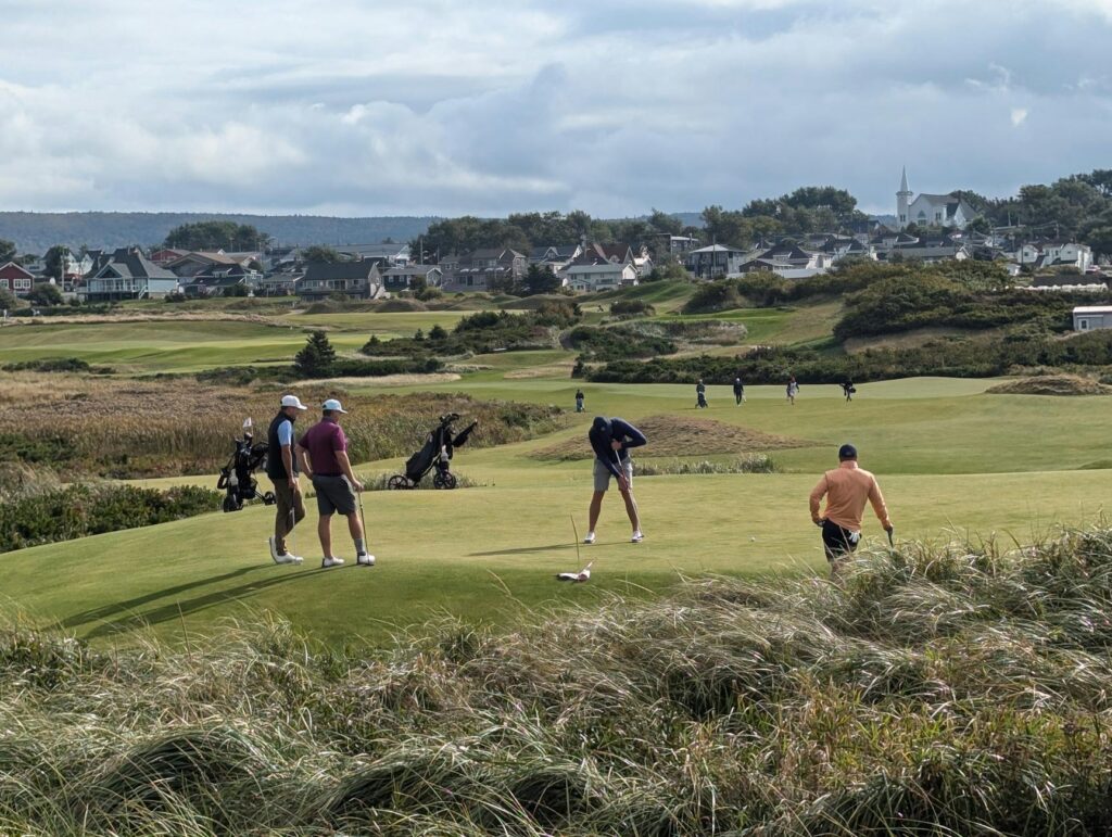 A picturesque landscape view of Royal Aberdeen Golf Club with the coastline in the background. — best golf courses in Sc…