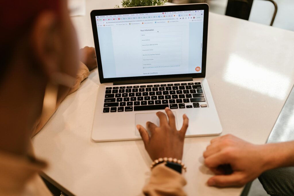 Image of a user filling out the tee time reservation form online. — book tee times Dungeness Golf