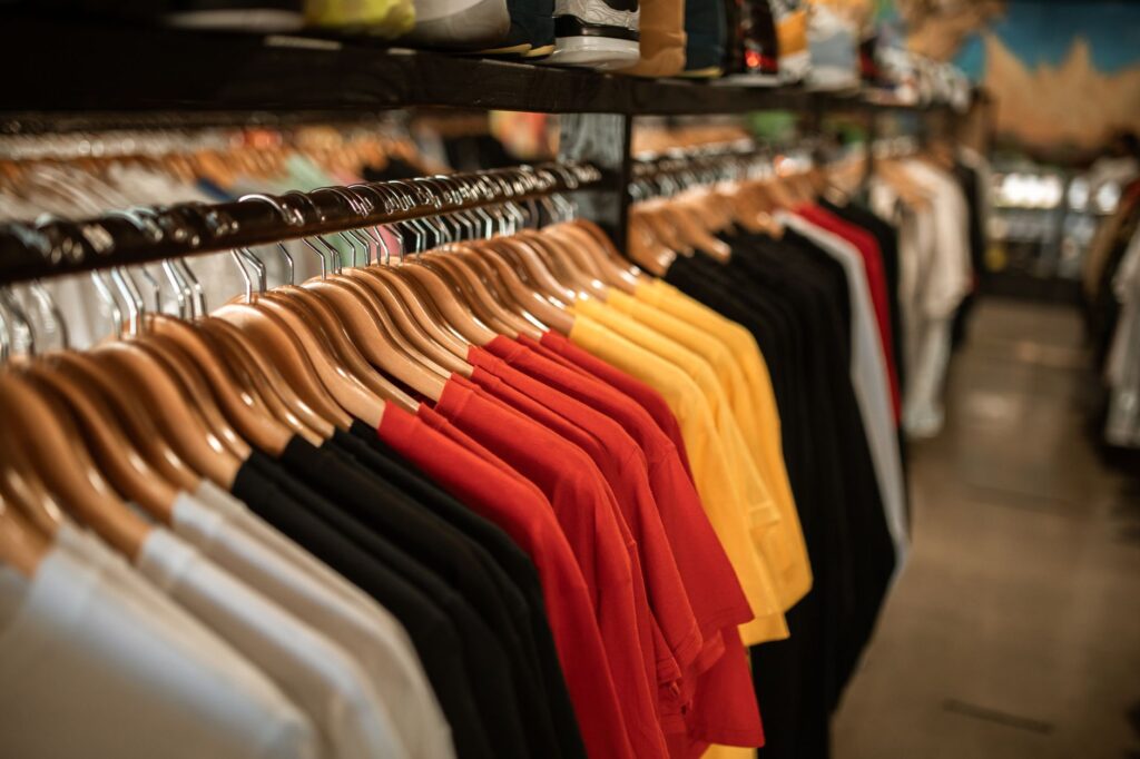 A variety of golf gloves displayed neatly in a store. — golf accessories Dungeness