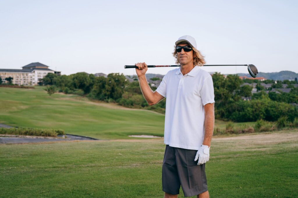 An array of summer golf gear including hats, sunglasses, and breathable shirts. — best golf gear Dungeness