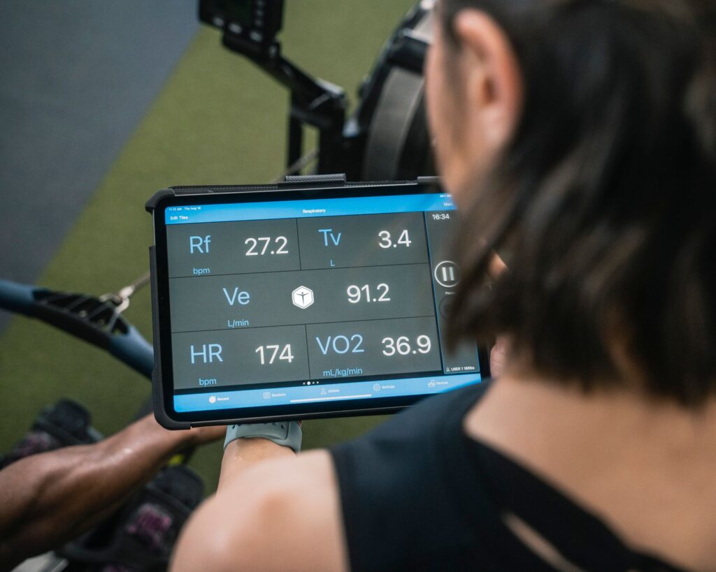 A professional fitting session with advanced technology measuring swing data. — golf club fitting guide