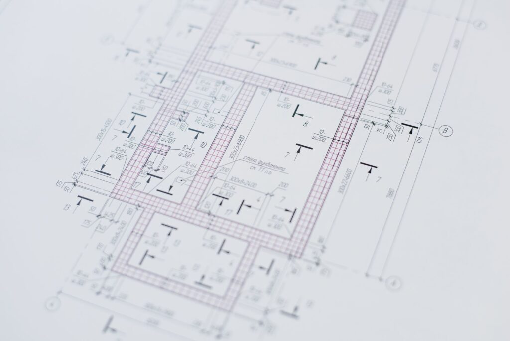 An architect's blueprint illustrating the intricate details of a championship golf course.