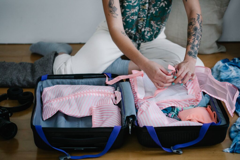 A packed golf bag highlighting packing tips for Dungeness — golf gear for Dungeness