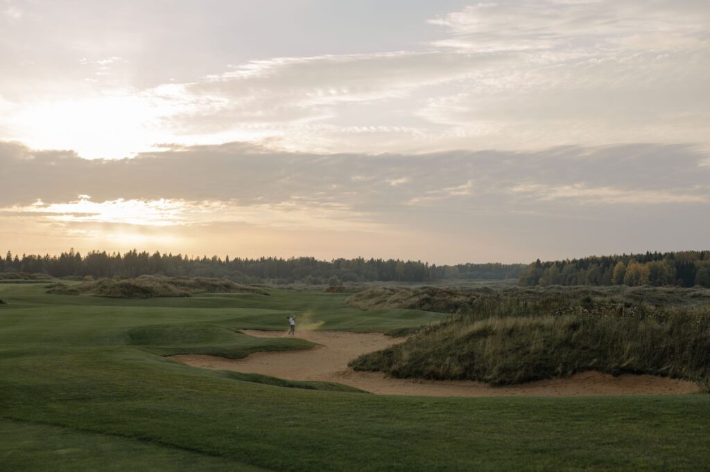 A panoramic view of one of the best golf courses in Dungeness, showcasing the beautiful landscape. — best golf courses D…