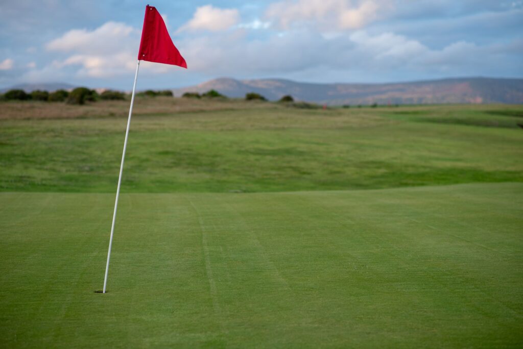 A scenic view from one of the Dungeness golf course holes, showcasing the beauty highlighted in Dungeness golf course reviews
