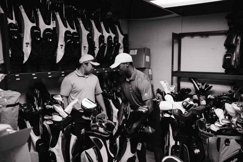 An image depicting proper storage methods for golf gear in a humid environment. — golf equipment for Dungeness