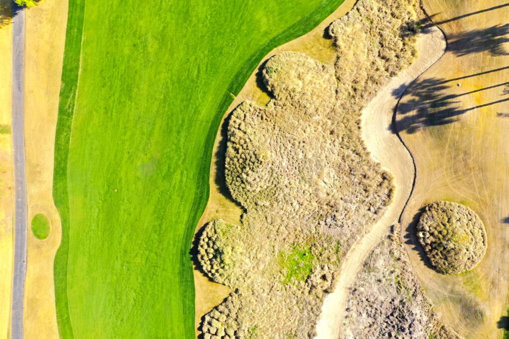 An old photograph of the original Dungeness golf course layout. — history of Dungeness golf courses