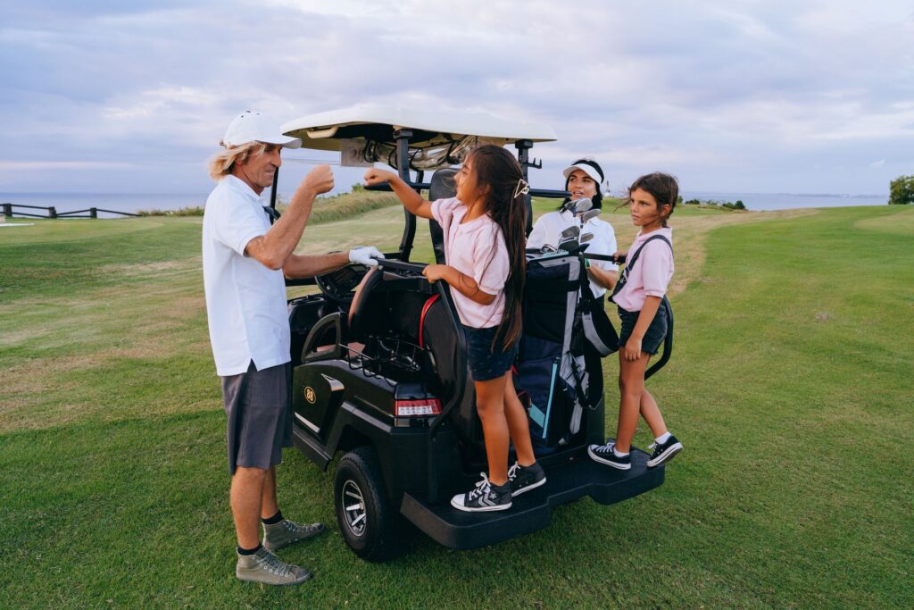 Families enjoying a fun golf day event with activities for all ages. — family golf activities Dungeness