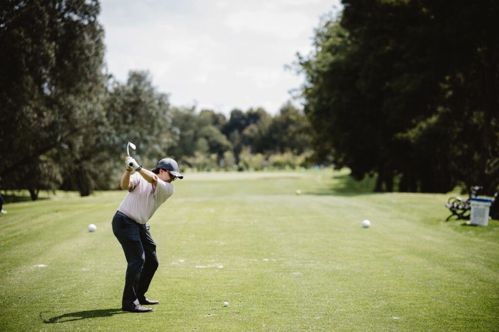 Side-by-side comparison of a proper swing path versus a misaligned one — golf swing errors