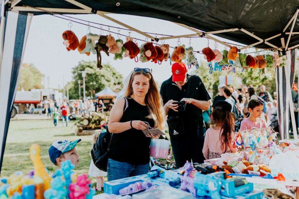 Tourists enjoying a local festival in Dungeness. — Dungeness golf travel guide